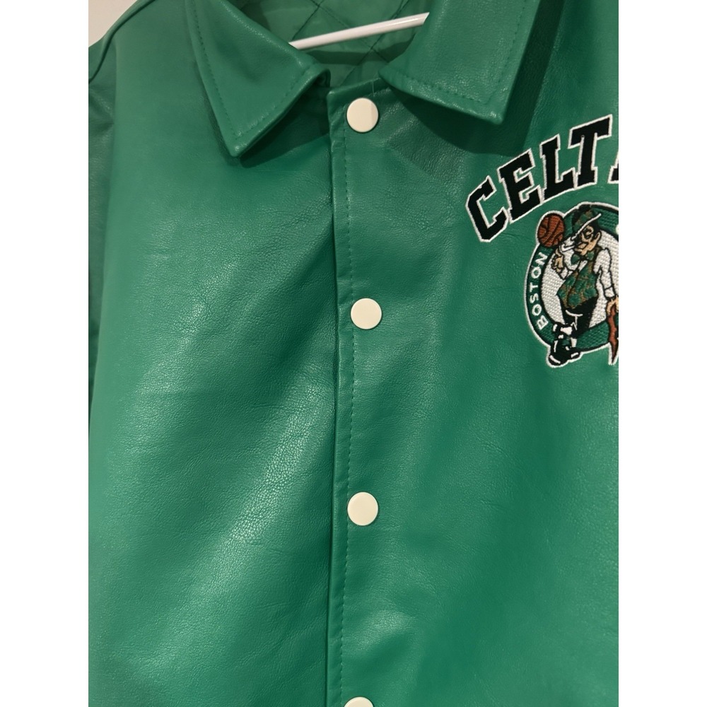 BOSTON CELTICS🍀 ULTRA GAME LEATHER JACKET SIZE XL - Picture 3 of 16